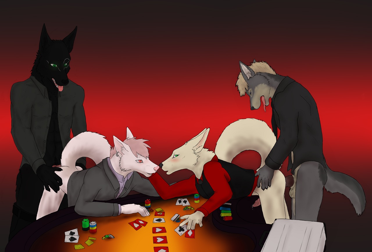 2013 anal anal_penetration anthro balls canid canine canis e621 erection foursome fox genitals group group_sex interspecies male male/male male_penetrated male_penetrating male_penetrating_male mammal metal-head-rush penetration penis sex wolf