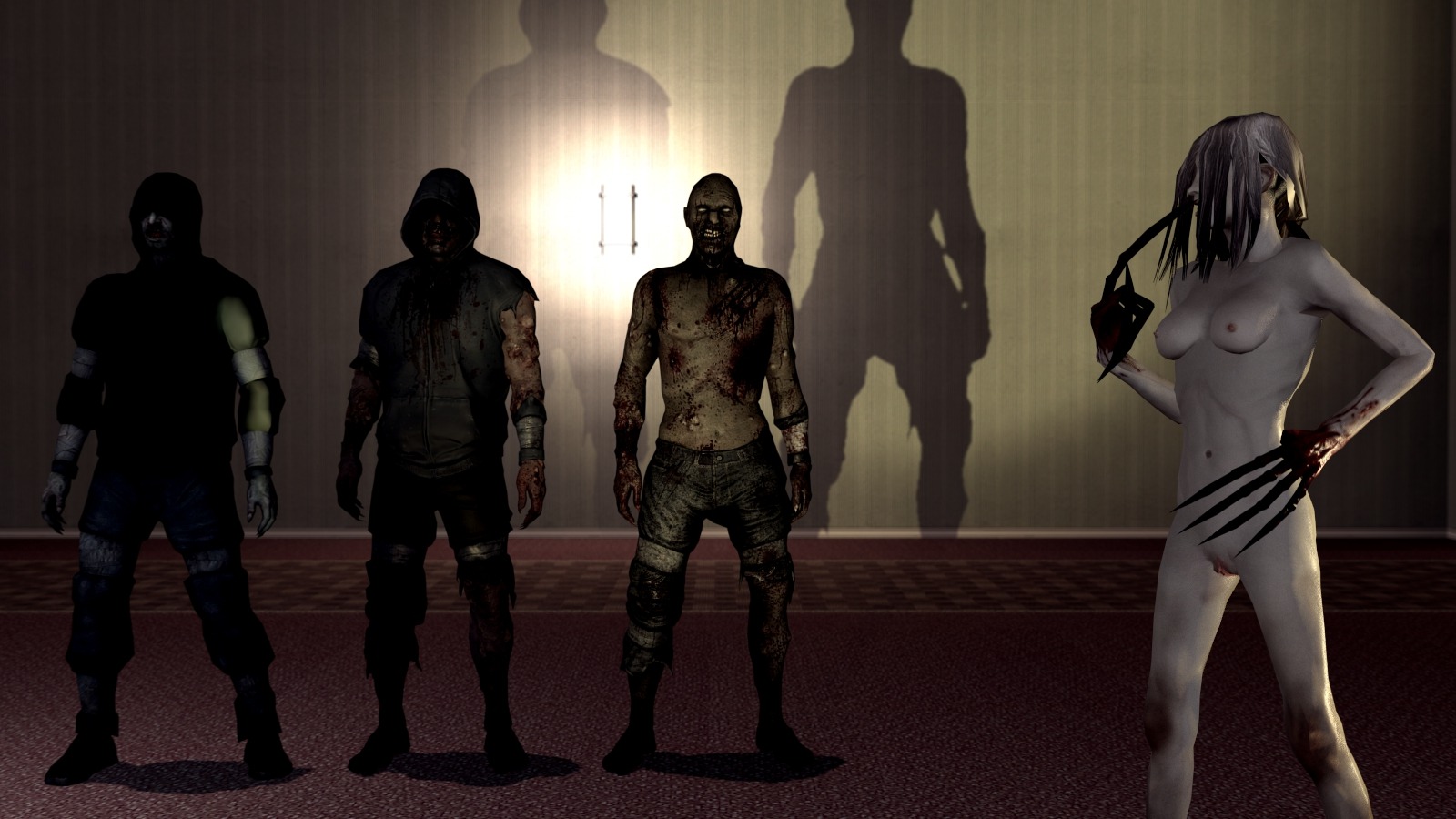 1girls 3boys 3d artist_request breasts completely_nude female female_focus garry's_mod hunter_(left_4_dead) left_4_dead left_4_dead_(series) left_4_dead_2 male male_focus nipples nude nude_female rule34 witch_(left_4_dead) zombie zombie_boy zombie_girl