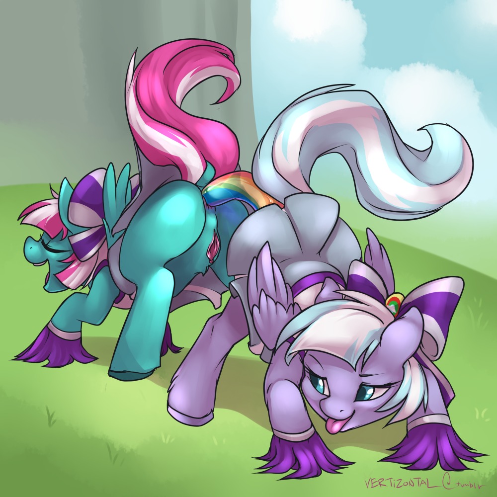 1:1 2014 anal anal_penetration anus blue_body blue_eyes blue_fur bottomwear butt cheerleader clothed clothing dildo double_dildo duo e621 equid equine eyes_closed feathered_wings feathers female female/female feral fizzy_pop_(mlp) friendship_is_magic fur genitals hair hasbro keishinkae lilac_sky_(mlp) mammal multicolored_hair my_little_pony mythological_creature mythological_equine mythology no_underwear open_mouth pegasus penetration sex_toy skirt tongue tongue_out two_tone_hair upskirt vulva wings