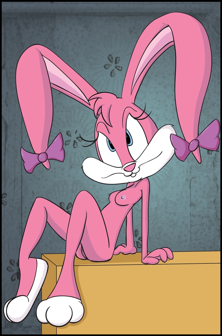 anthro babs_bunny female female_only fur furry mammal pink_fur rabbit rule34 solo tagme tiny_toon_adventures uncensored warner_brothers white_fur