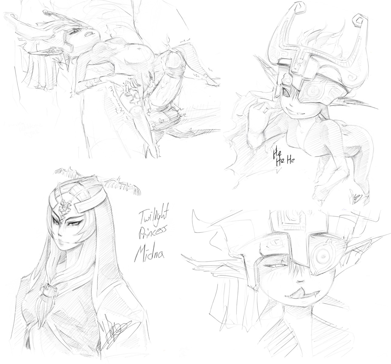 after_sex artist_request female imp imp_midna midna monochrome nintendo rule34 sketch straight_hair the_legend_of_zelda twili twilight_princess