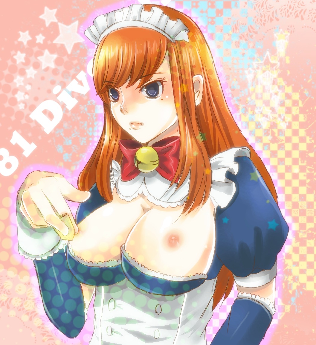 81diver beauty_mark blush breasts female large_breasts maid nipples rule34 ukeshi