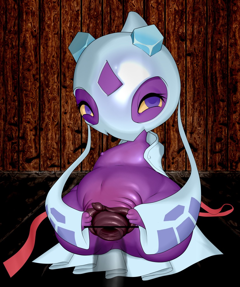 1boy 1girls a- censored exposed female froslass furry looking_at_viewer male penetration pokemon purple_skin pussy rule34 yukimenoko