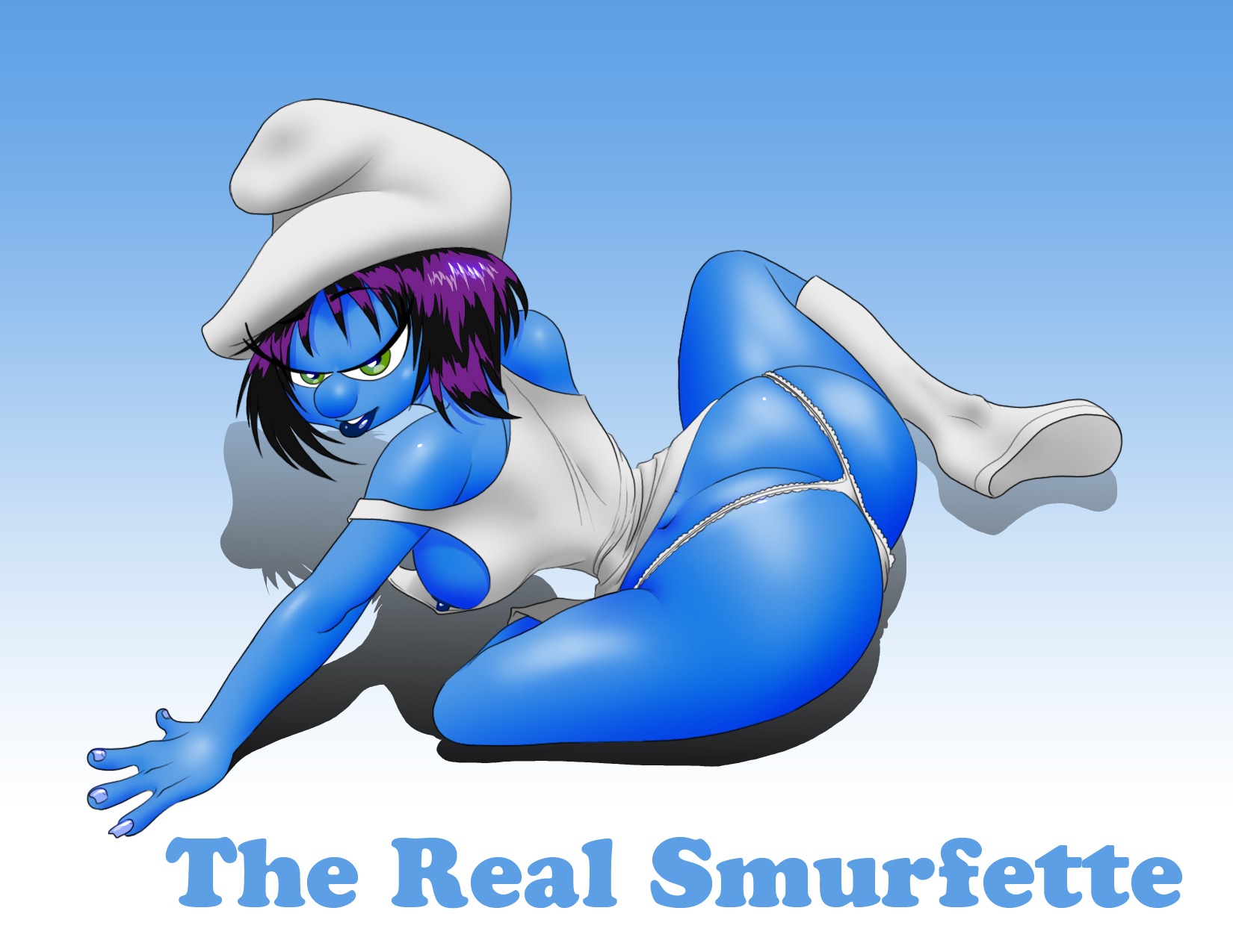 blue_skin female red_jragon rule34 smurfette tagme the_smurfs