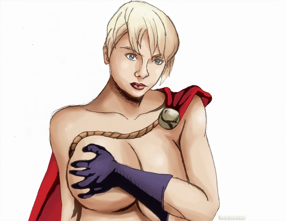 1girls big_breasts blonde_hair blue_eyes breasts dc dc_comics female female_only kara_zor-l karen_starr large_breasts nearphotison power_girl rule34 short_hair solo superman_(series) tagme topless