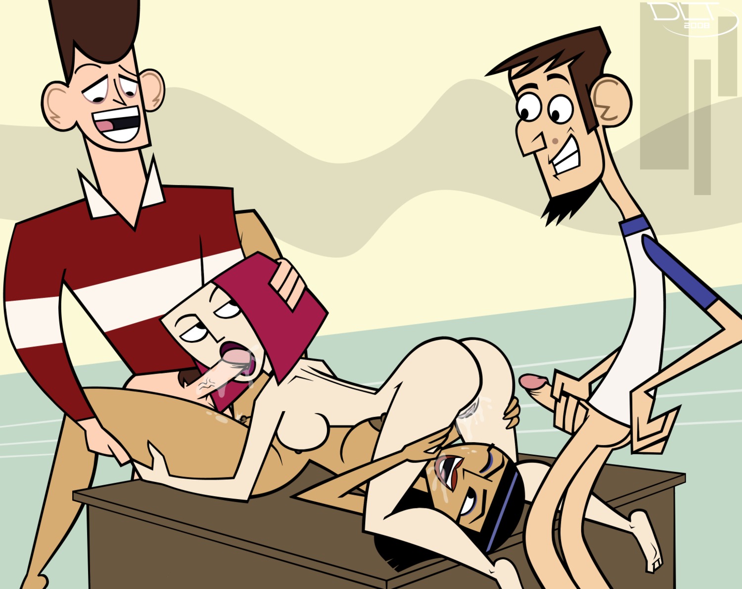2boys 2girls 69 abe_lincoln_(clone_high) areola areolae ass barefoot big_breasts bisexual black_eyes black_hair bottomless breasts brown_hair cleopatra_smith clone_high color colored cum cum_on_ass cum_on_face dark-skinned_female dark_hair dark_skin dlt facial feet fellatio female happy_sex human interracial jfk_(clone_high) joan_of_arc_(clone_high) large_breasts long_hair looking_back male multiple_boys multiple_females multiple_girls multiple_males naked nipples nude open_mouth oral oral_sex penis pubic_hair pussy red_hair round_ears rule34 shaved_pussy smile smiling teeth tongue topless vagina veins veiny veiny_penis wink