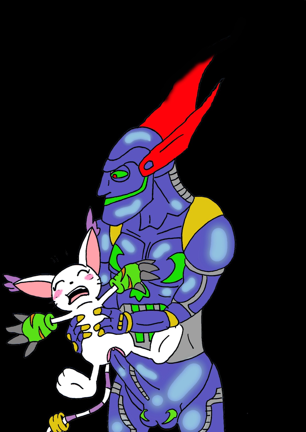 blackrose crossover digimon furry gatomon interspecies male male_only megabyte_(reboot) reboot rule34