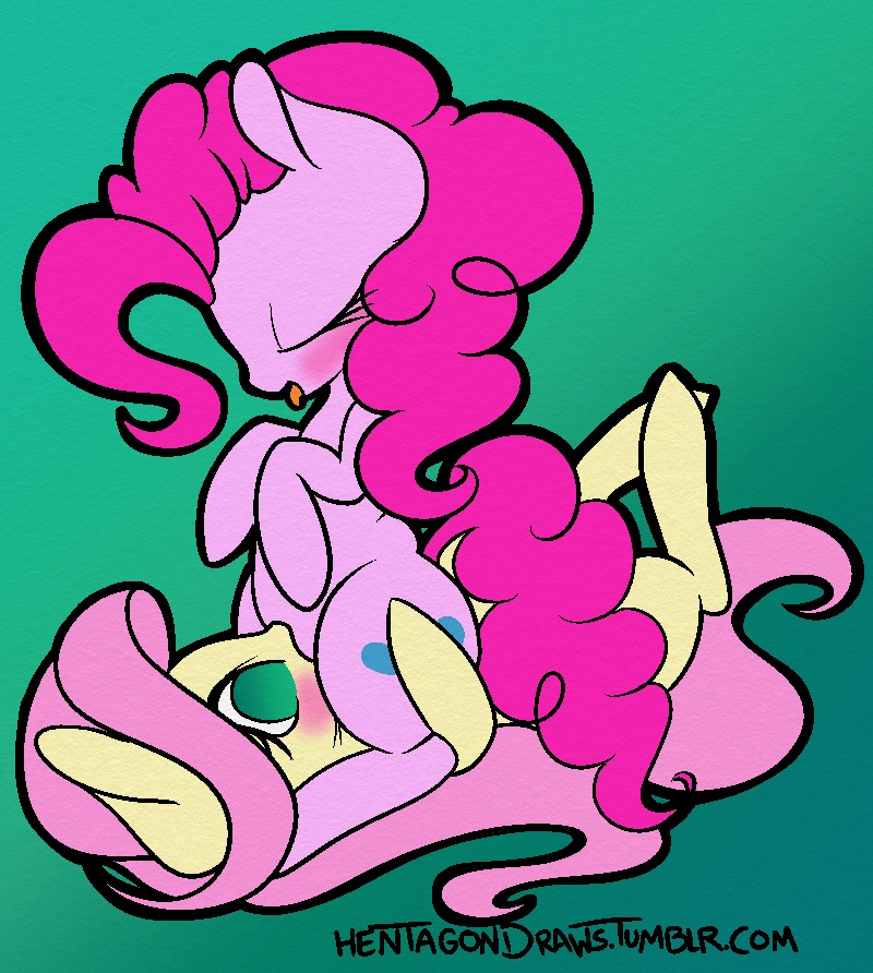 2014 blush cunnilingus duo e621 earth_pony equid equine female female/female feral fluttershy_(mlp) friendship_is_magic hasbro hentagon horse mammal my_little_pony north_pole_position oral pinkie_pie_(mlp) pony sex vaginal