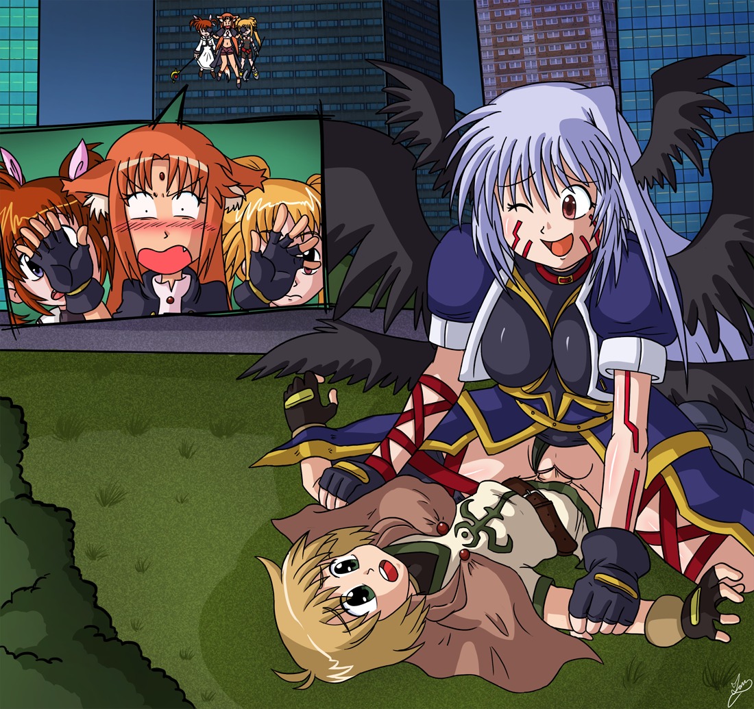 arf darkyamatoman fate_testarossa female lyrical_nanoha mahou_shoujo_lyrical_nanoha nanoha_takamachi reinforce rule34 yuuno_scrya