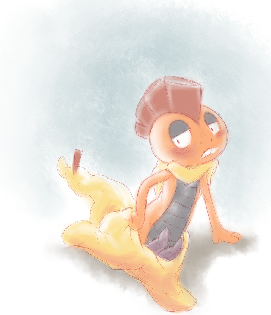 blush color feral male male_only penis pokemon pokemon_bw rule34 scrafty solo tagme topless