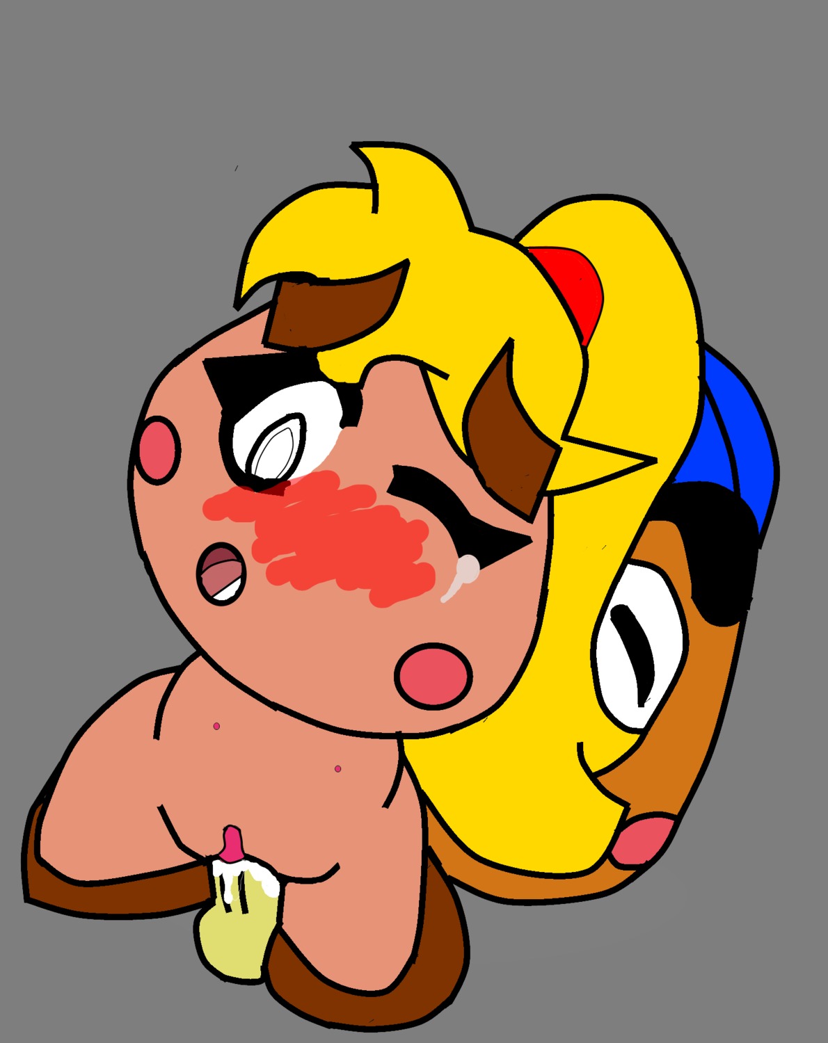 cum female goomba goombario goombella mario_(series) nintendo paper_mario rule34
