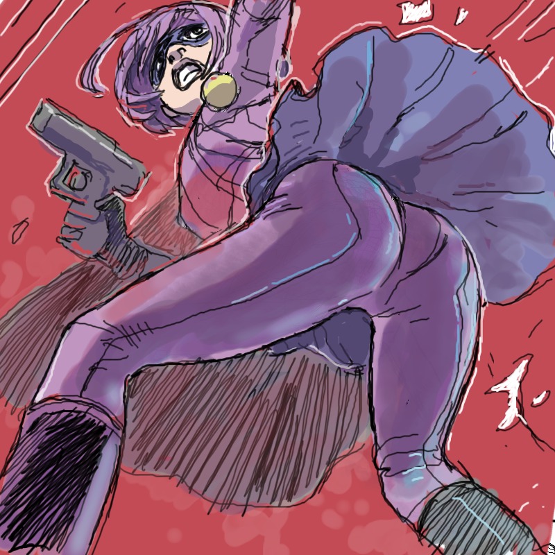 female hit-girl jjfrenchie kick-ass marvel marvel_comics mindy_macready rule34 straight_hair