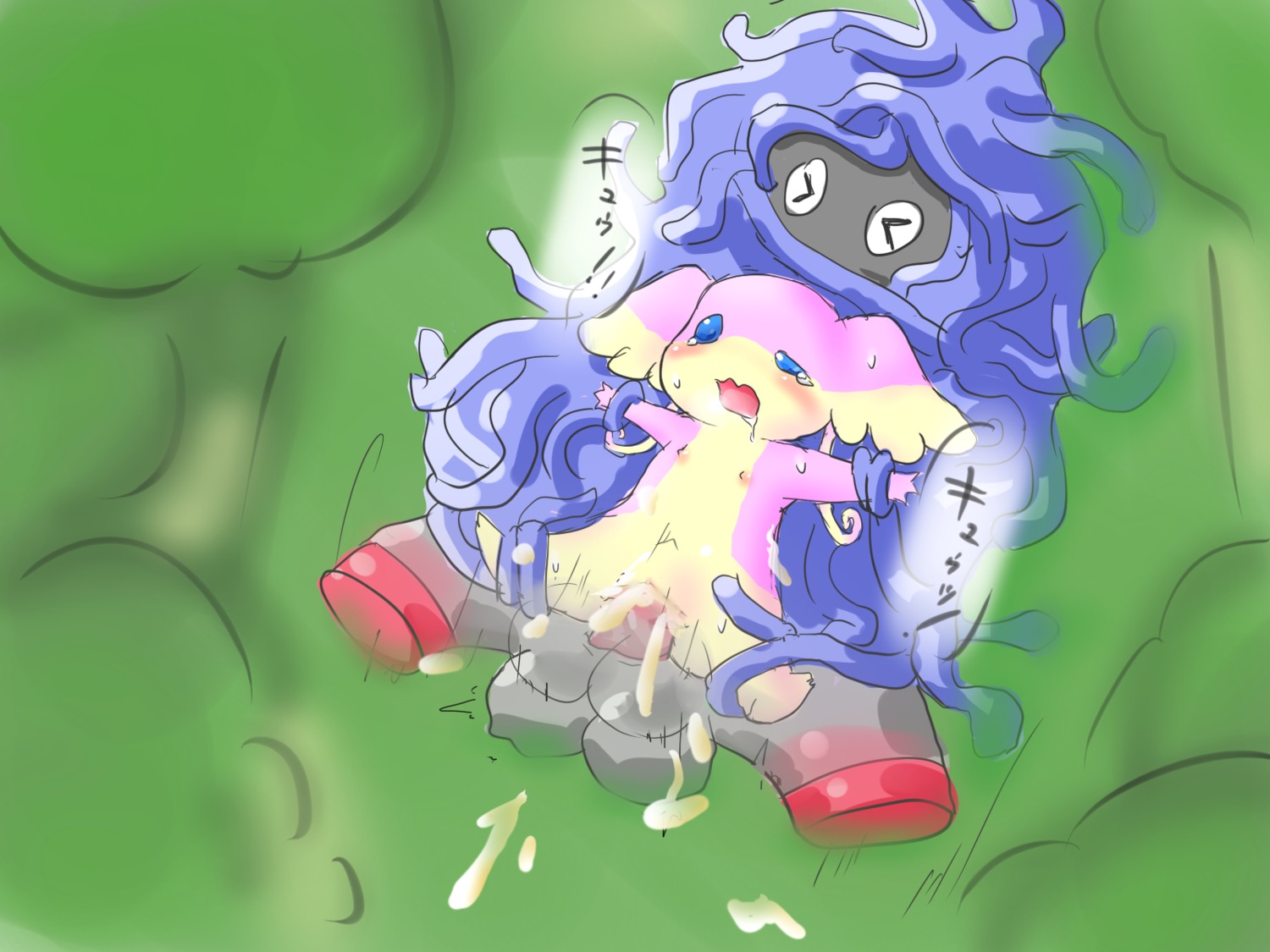audino blue_eyes blush color female front_view insertion interspecies male nude penis pokemon pussy rule34 sex size_difference straight tagme tangrowth vulva
