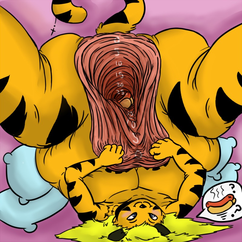 1:1 anthro anus ass_up big_anus e621 faux_gaping faux_gaping_anus felid female food gaping gaping_anus genitals hot_dog huge_anus hyper hyper_anus mammal nightmare_fuel pantherine pillow sinclare skee-ball solo spread_anus spread_legs spreading strikeanywhere stripes tail tiger vulva what