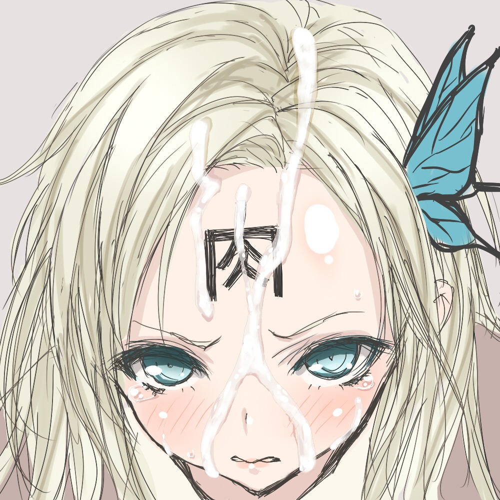 boku_wa_tomodachi_ga_sukunai butterfly_hair_ornament close-up cum cum_on_face face_focus female kashiwazaki_sena pointy_chin rule34 tagme