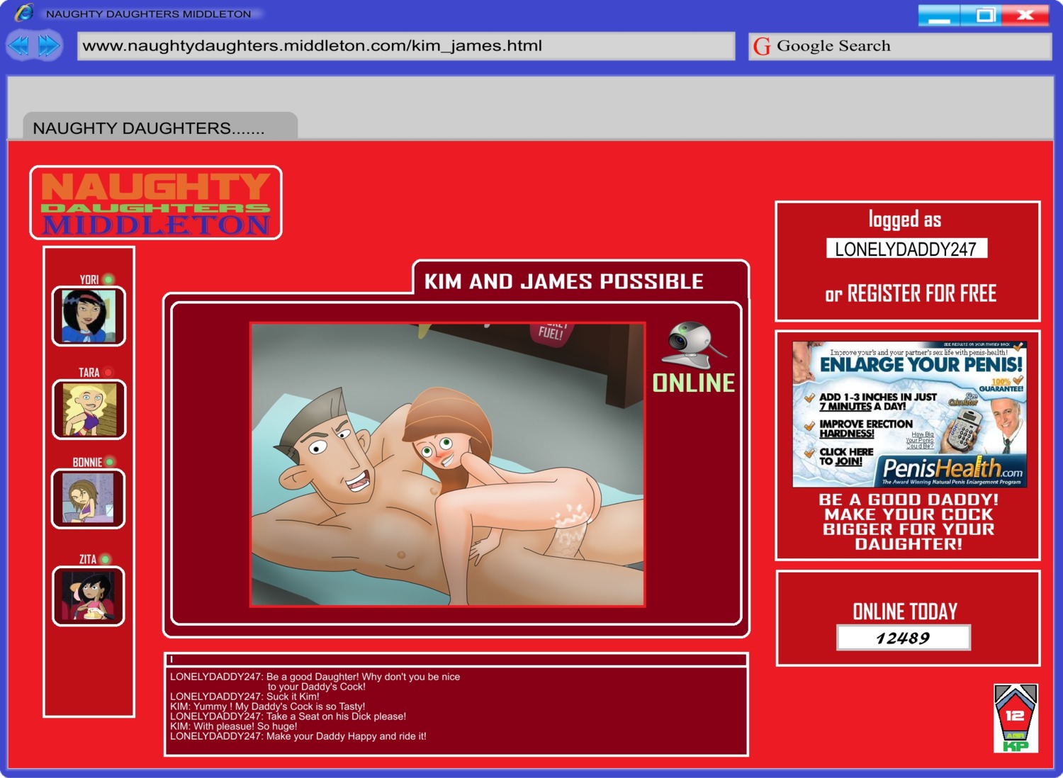 bonnie_rockwaller cheating_husband disney disney_channel female human incest james_timothy_possible kim_possible kimberly_ann_possible male nipples penis rule34 sex straight straight_hair yori_(kim_possible) zita_flores