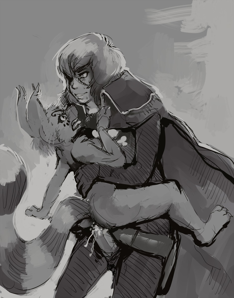1girls anthro breasts captain_harlock feline female fur furry greyscale interspecies leijiverse male purplekecleon redra rule34 sex space_pirate_captain_harlock straight