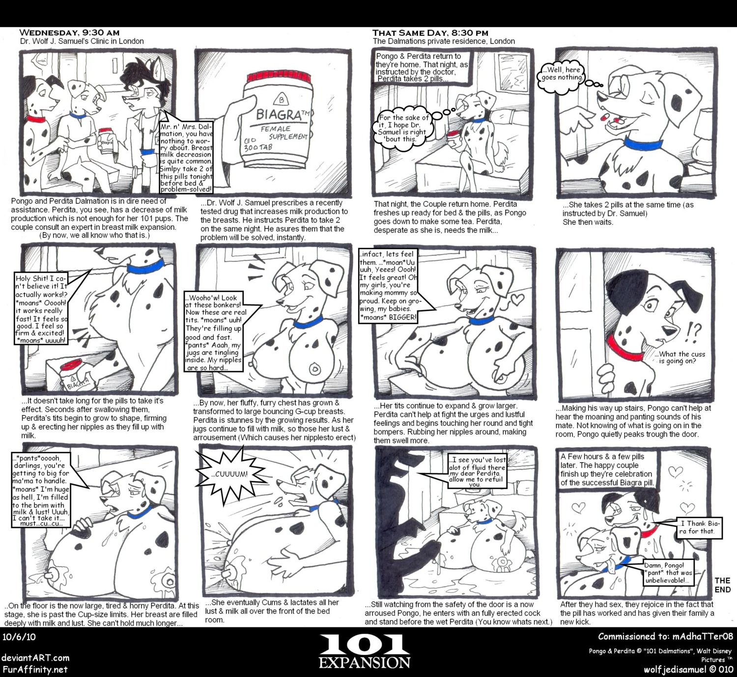 101_dalmatians 1boy 1girls 2010 anthro anthrofied aroused big_breasts breast_expansion breast_growth breast_growth_(enlargement) breast_milk breast_milk_squirt breasts canon_couple comic cumming dalmatian disney erect_penis expansion female furry horny huge_breasts hyper_breasts lactating lactation lust male male/female moaning_in_pleasure naked naked_female naked_male nipples nude nude_female nude_male on_floor panting penis perdita pleasured pongo rule34 sex sex_from_behind tired what wolfjedisamuel