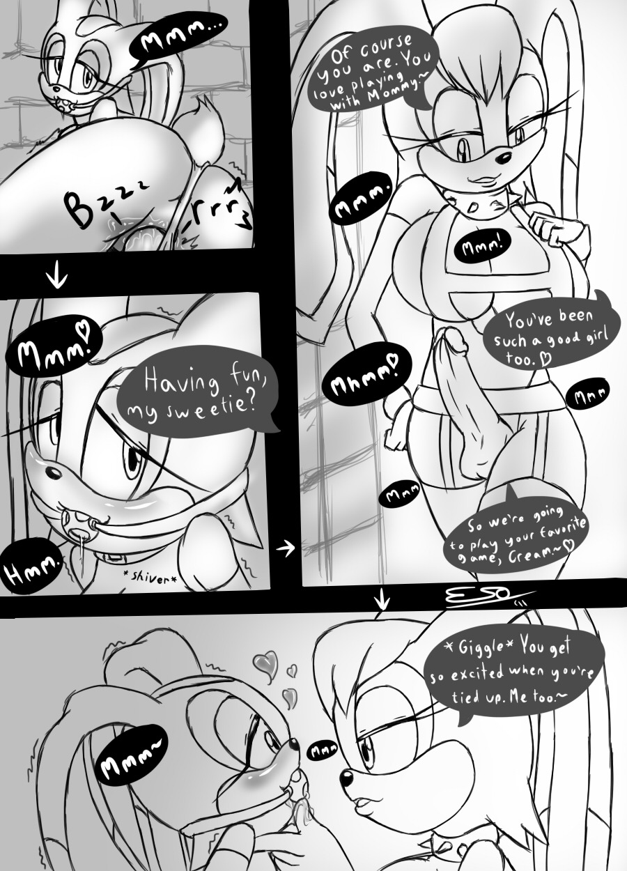 anthro bdsm breasts comic cream_the_rabbit female fur furry futanari intersex mammal pherociouseso rabbit rule34 sonic_(series) tagme vanilla_the_rabbit