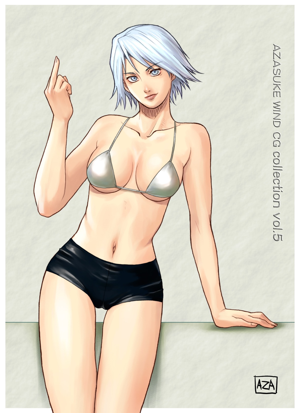 azasuke bikini christie_(doa) dead_or_alive female highres middle_finger rule34 swimsuit tecmo
