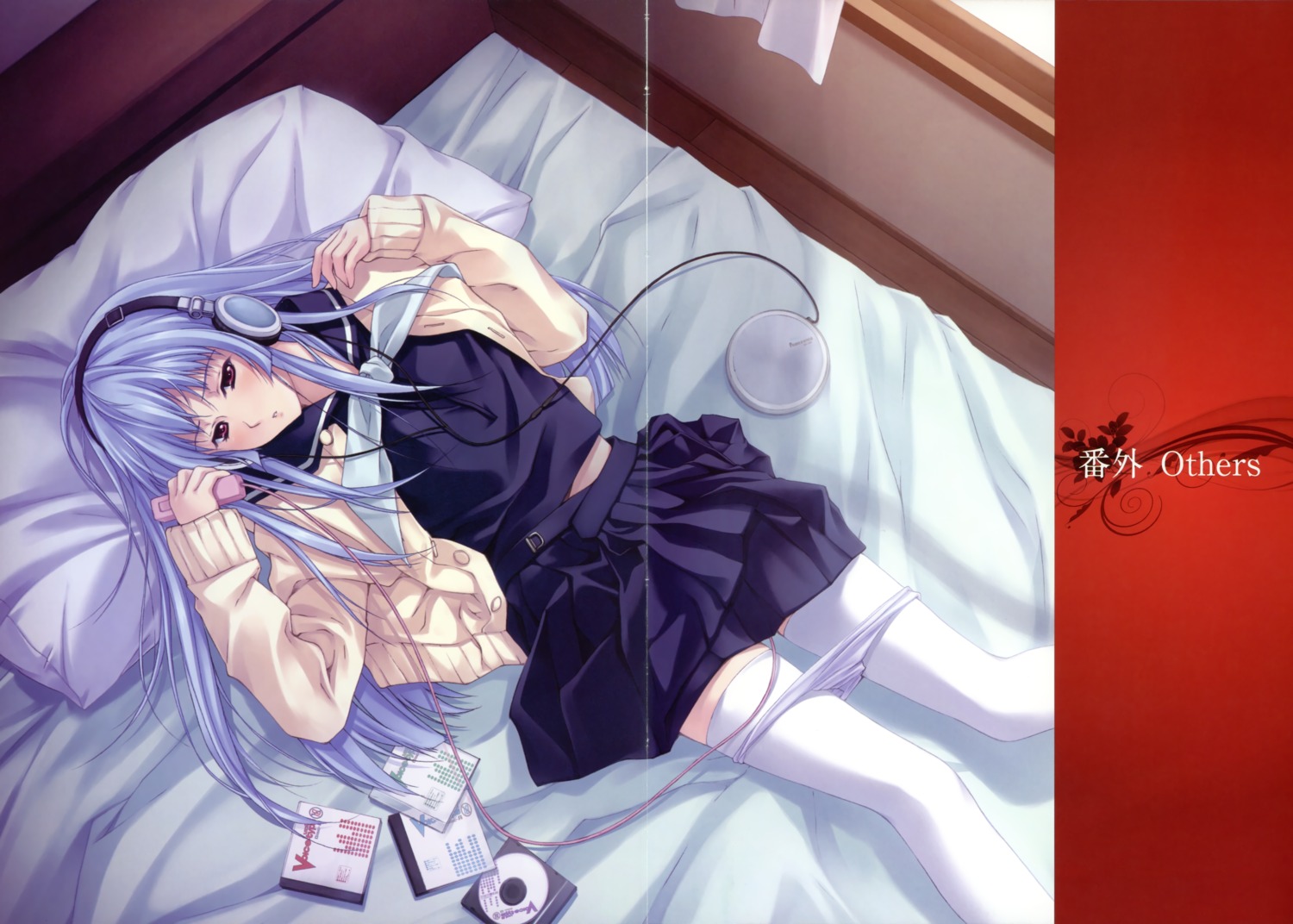 female fixme gap headphones panty_pull rule34 school_uniform sugina_miki thighhighs vibrator
