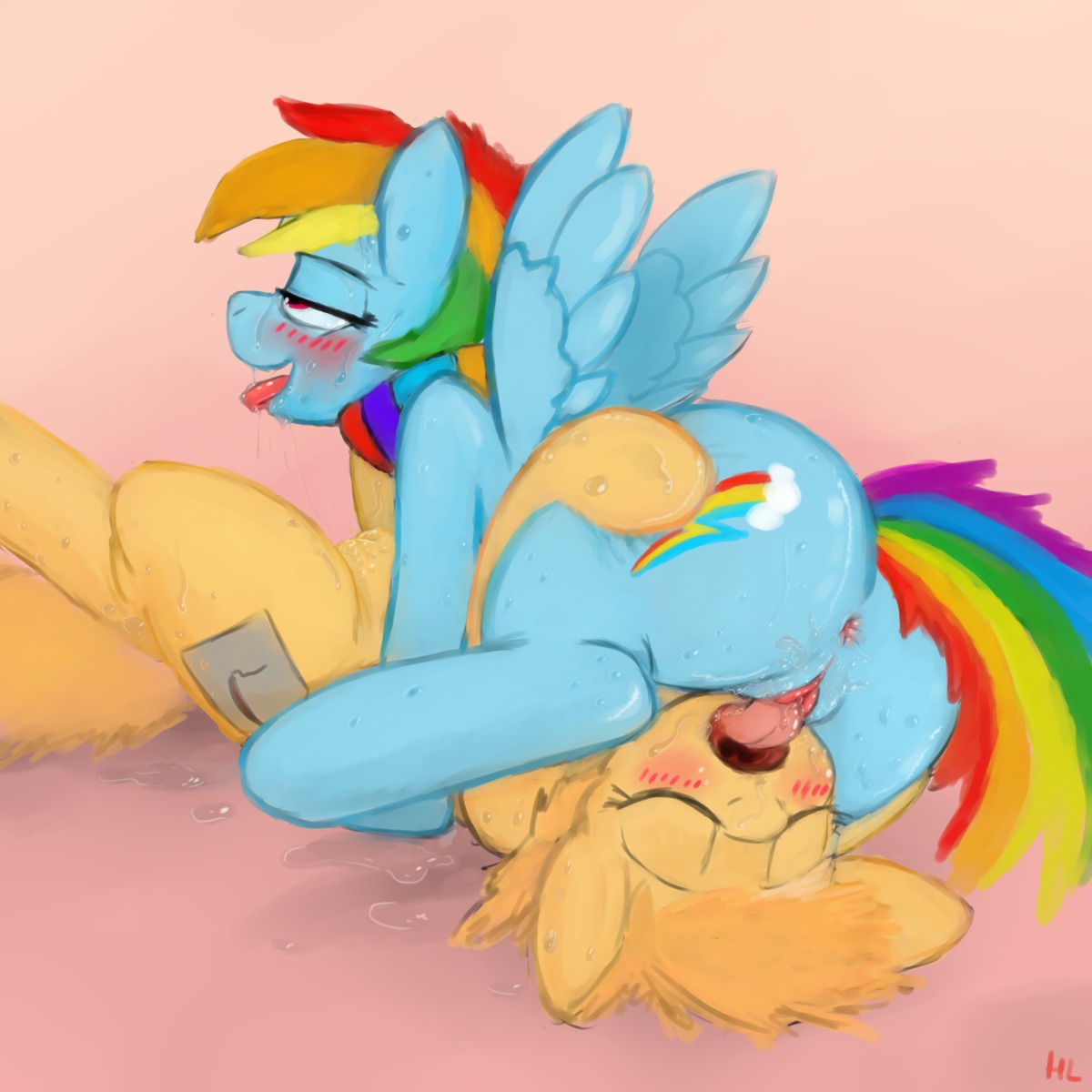 1:1 2013 69_position absurd_res anus blue_body blue_feathers blue_fur blush bodily_fluids canon_x_oc cunnilingus cutie_mark duo e621 equid equine eyes_closed fan_character feathered_wings feathers female female/female feral friendship_is_magic fur genital_fluids genitals hair hand_on_hip hasbro hi_res hladilnik licking lying mammal messy messy_hair multicolored_hair multicolored_tail my_little_pony mythological_creature mythological_equine mythology on_back open_mouth oral pegasus rainbow_dash_(mlp) rainbow_hair rainbow_tail sex signature simple_background spread_legs spreading sweat tail tongue tongue_out vaginal vaginal_fluid_string vaginal_fluids vulva wing_boner wings