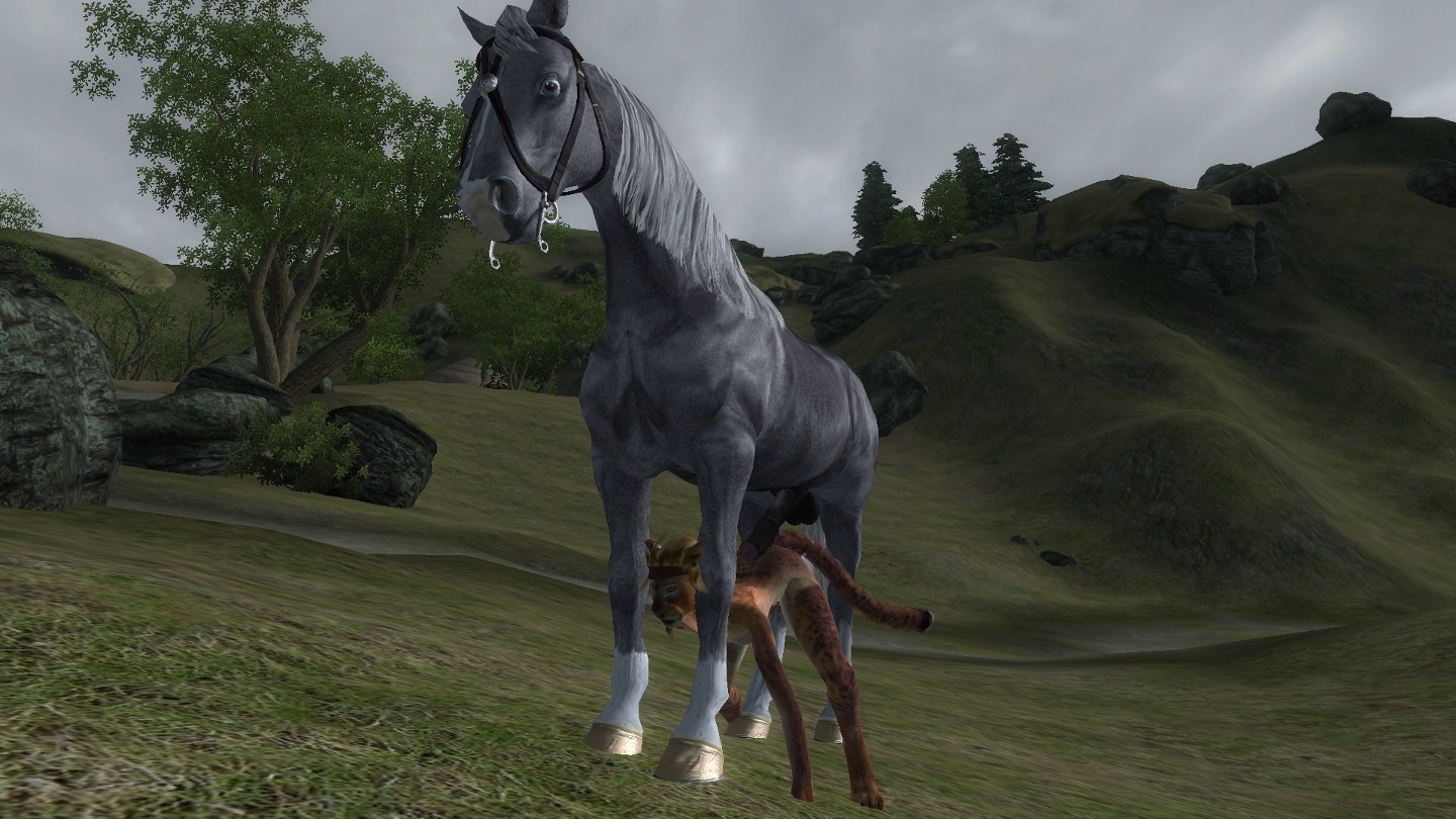 3d bestiality equine female feral game_screenshot khajiit male oblivion penis rule34 the_elder_scrolls video_games zoophilia