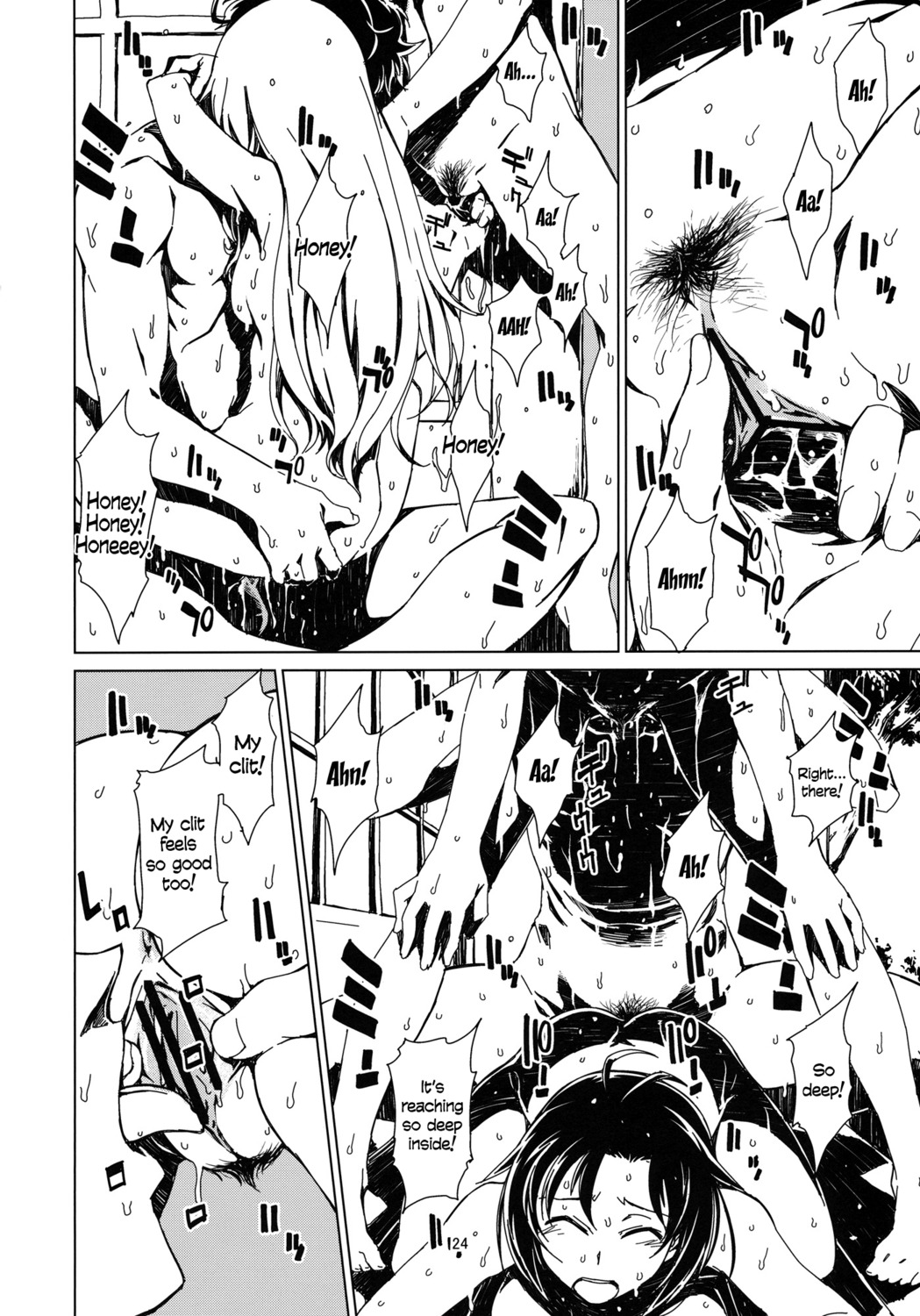 1boy 2girls backlighting bar_censor black_hair blonde_hair blue_sky censored comic cunnilingus english_text female food hoshii_miki idolmaster kikuchi_makoto leg_grab long_hair male mouth_hold multiple_females multiple_girls navel nipples nude open_mouth oppai page_24 popsicle producer_(idolmaster) right_to_left rule34 sex shadow short_hair shouji spread_legs straight summer sweat sweatdrop takemura_sesshuu translated tree tupet