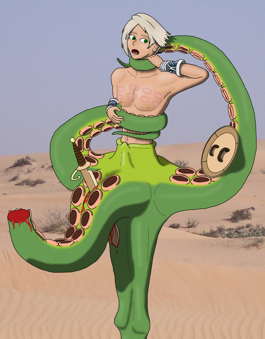 final_fantasy final_fantasy_xii male male_only malesub rule34 sword tentacle tentacle_on_male vaan vore weapon