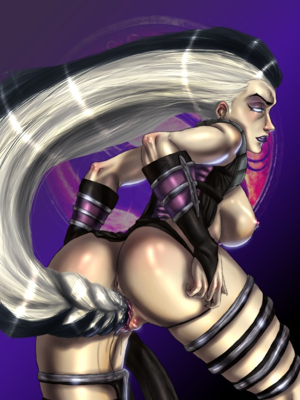 1girls 2d anus ass female female_only milf mortal_kombat mortal_kombat_(2011) rule34 sindel solo ultamisia