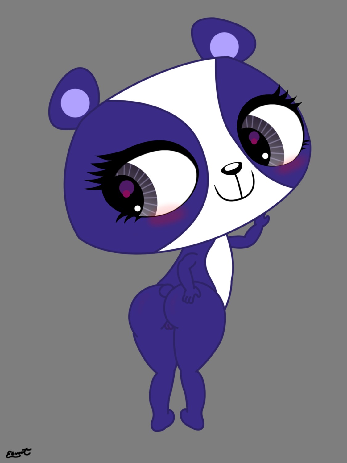 alpha_channel anthro bear blush butt e621 ebvert female fur genitals giant_panda hasbro hi_res humanoid_genitalia humanoid_vulva littlest_pet_shop littlest_pet_shop_(2012) looking_back mammal penny_ling pink_blush presenting presenting_hindquarters purple_body purple_fur simple_background solo transparent_background vulva