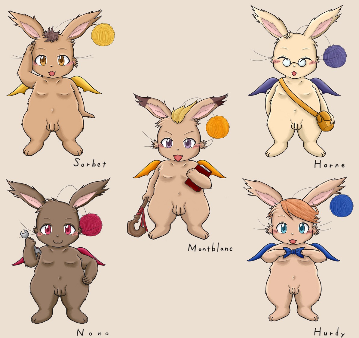 color final_fantasy furry horne hurdy male male_only montblanc moogle multiple_males rule34 sorbet