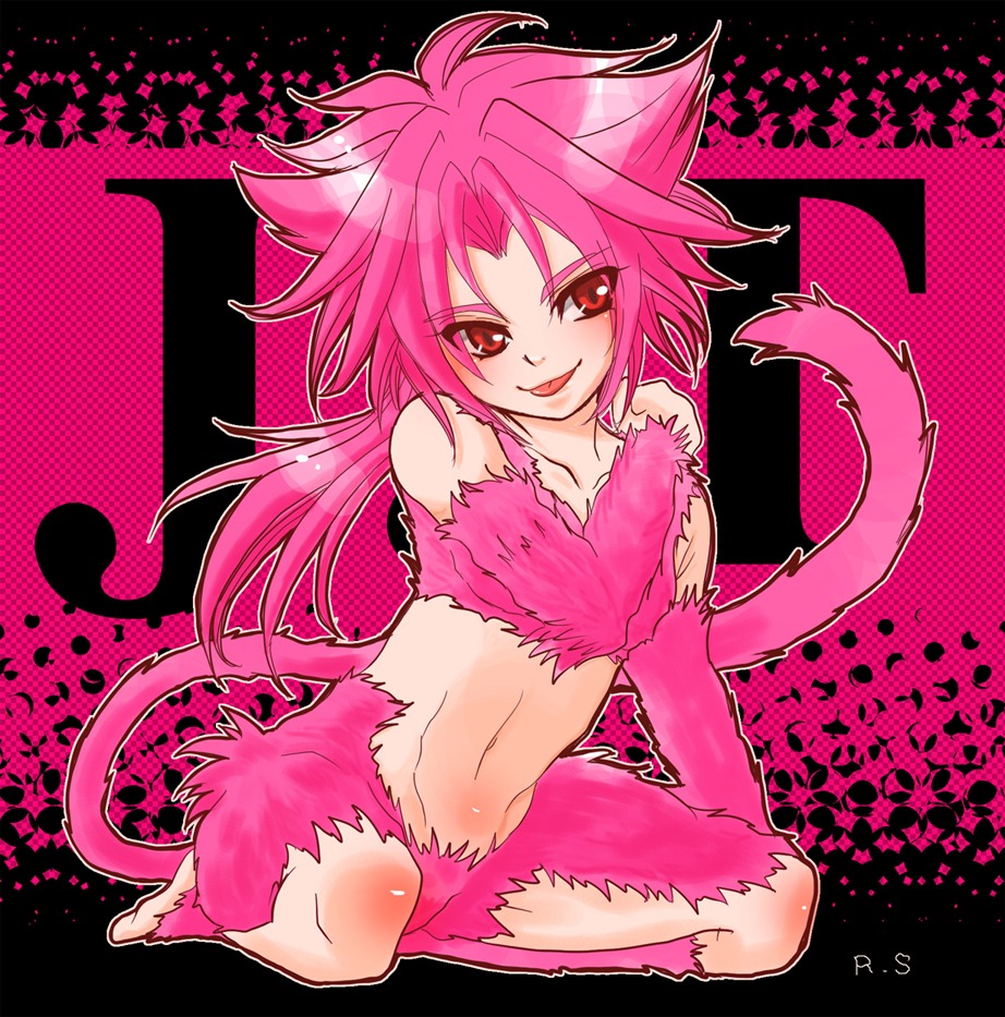 1boy final_fantasy final_fantasy_ix male male_only pink_hair rule34 solo tail zidane_tribal
