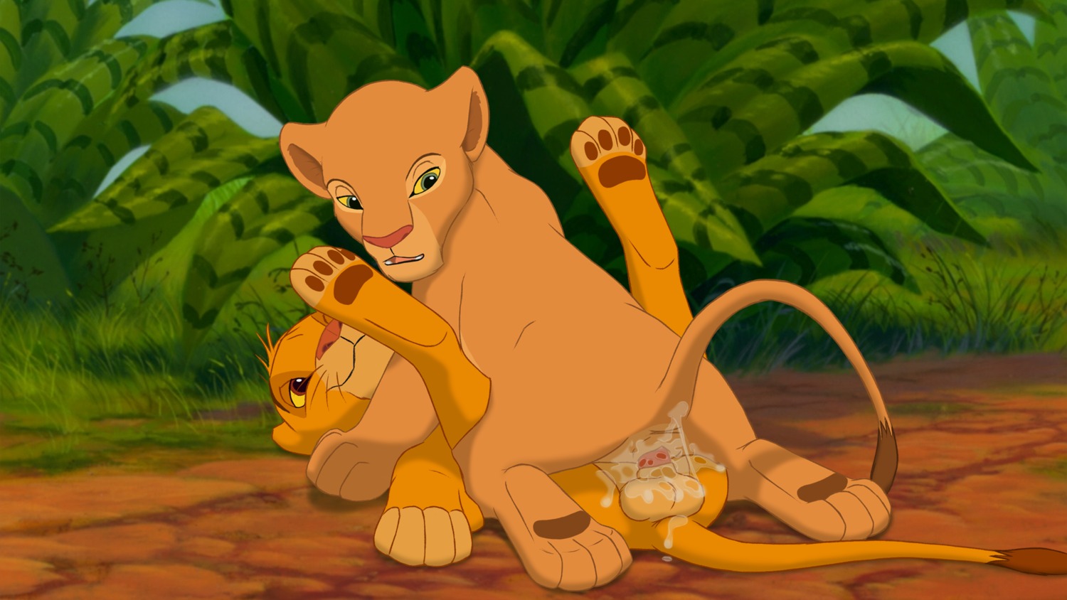 16:9 amazon_position balls bodily_fluids canon_couple child child_on_child cum cum_from_vagina cum_in_vagina cum_inside cum_on_balls cum_on_own_balls cum_on_self cum_on_tail detailed_background disney duo e621 erection felid female female_feral female_penetrated feral feral_on_bottom feral_on_feral feral_penetrated feral_penetrating feral_penetrating_feral fur genital_fluids genitals hi_res lion looking_back male male/female male_feral male_penetrating male_penetrating_female mammal messy nala_(the_lion_king) nude on_model pantherine penetration penis sex simba_(the_lion_king) sitting tail the_giant_hamster the_lion_king toony vaginal vulva widescreen young young_female young_feral young_male young_on_young