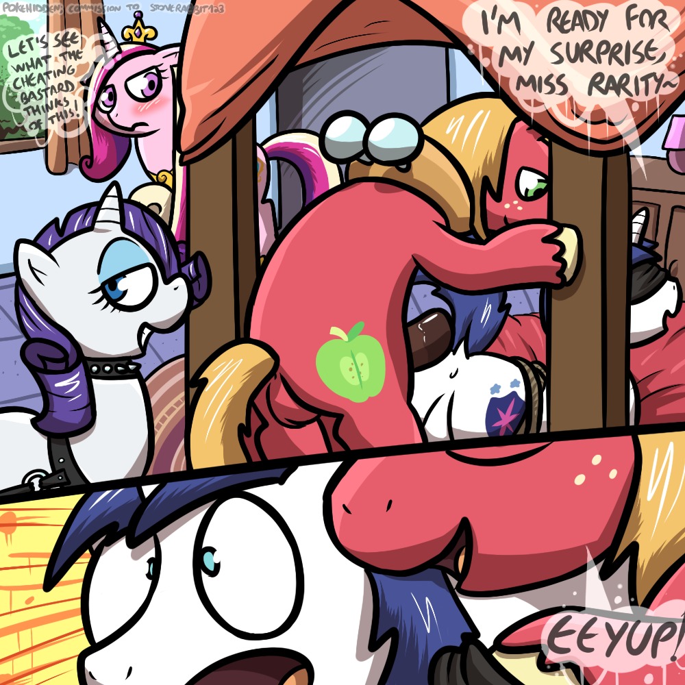 1:1 anus balls bdsm big_macintosh_(mlp) blonde_hair blue_eyes blue_hair bondage bound crown cutie_mark e621 earth_pony english_text equid equine erection female feral forced forced_partners friendship_is_magic fur genitals green_eyes group hair hasbro headgear horn horse humor male male/male mammal my_little_pony mythological_creature mythological_equine mythology nude onihidden penis pink_body pink_fur plow_yoke pony princess_cadance_(mlp) purple_eyes purple_hair rape rarity_(mlp) red_body red_fur sex shining_armor_(mlp) smile surprise_buttsex surprise_sex surprised tail text tiara unicorn white_body white_fur