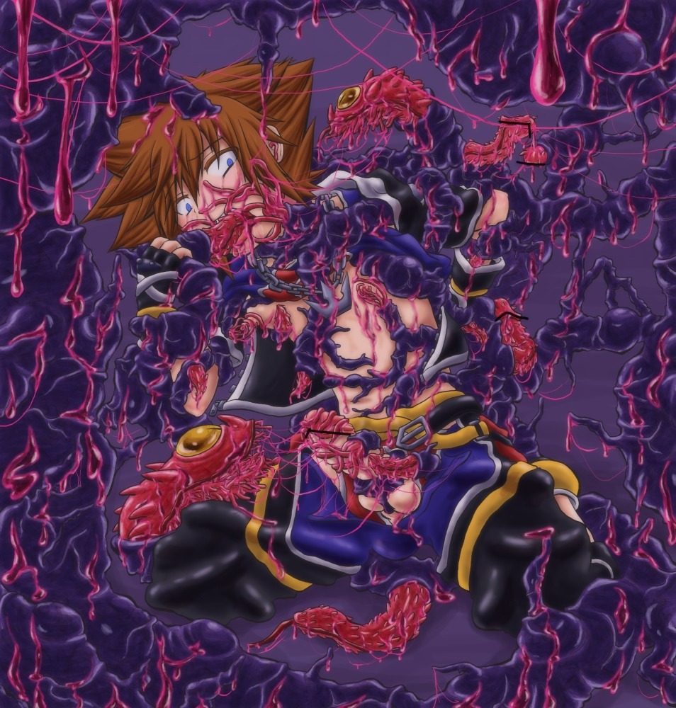 balls deepthroat disney gag kingdom_hearts male male_only oral penis rule34 sora sora_(kingdom_hearts) square_enix tagme tentacle_on_male testicles