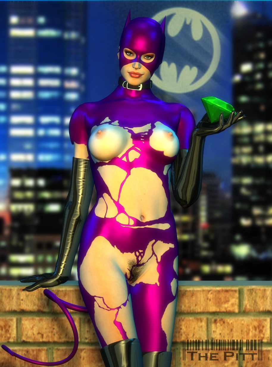 1girls 3d 3d_(artwork) batman_(series) big_breasts breasts catwoman dc dc_comics female female_only gloves jewel long_gloves nipples pubic_hair pussy rule34 selina_kyle solo the_pitt torn_clothes uncensored villain villainess