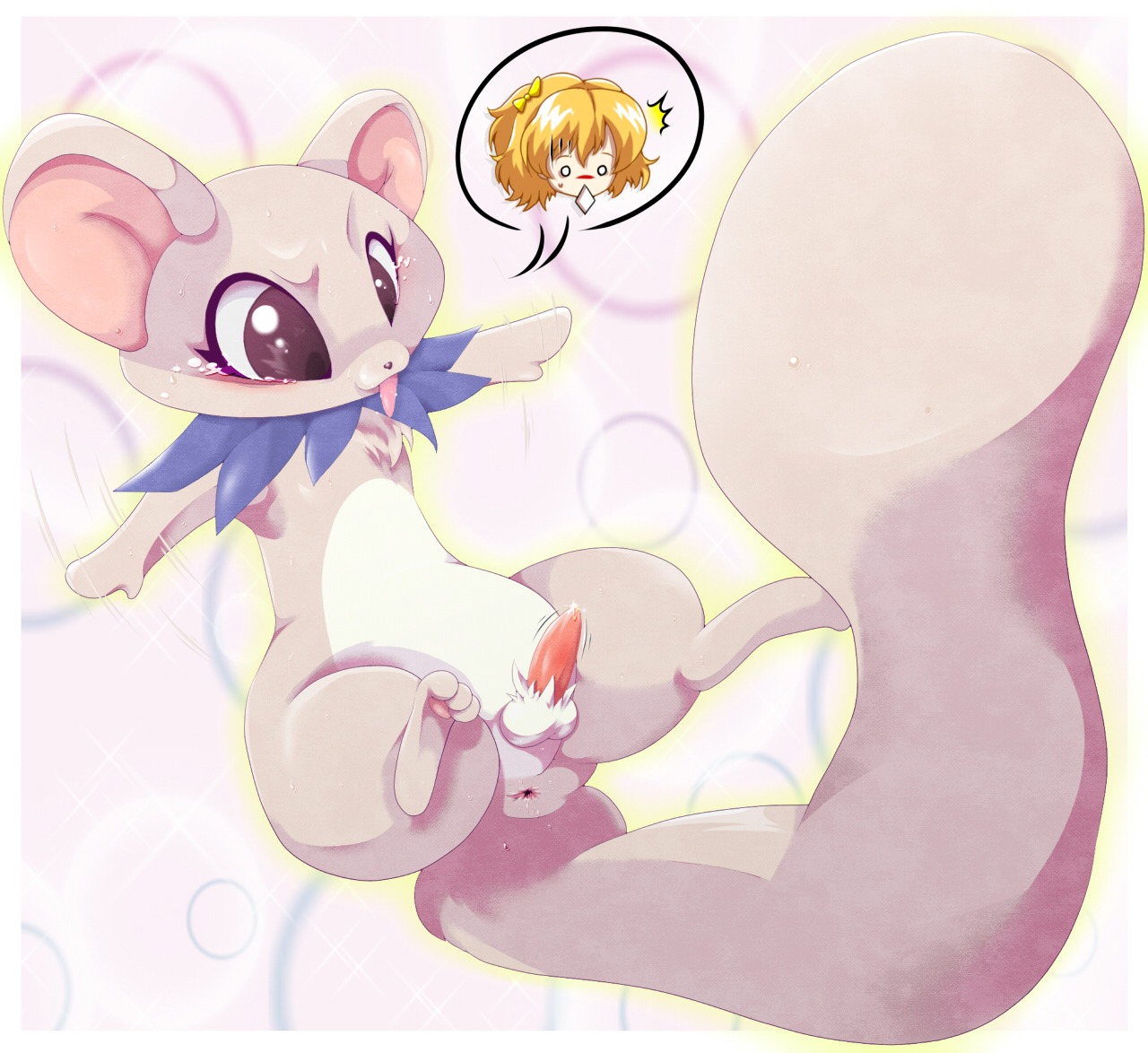 animal_genitalia animal_penis anus balls domestic_ferret e621 erection feral fresh_pretty_cure genitals male mammal mustelid musteline nken nude penis pretty_cure simple_background solo tail tarte tongue toony true_musteline weasel white_background yamabuki_inori
