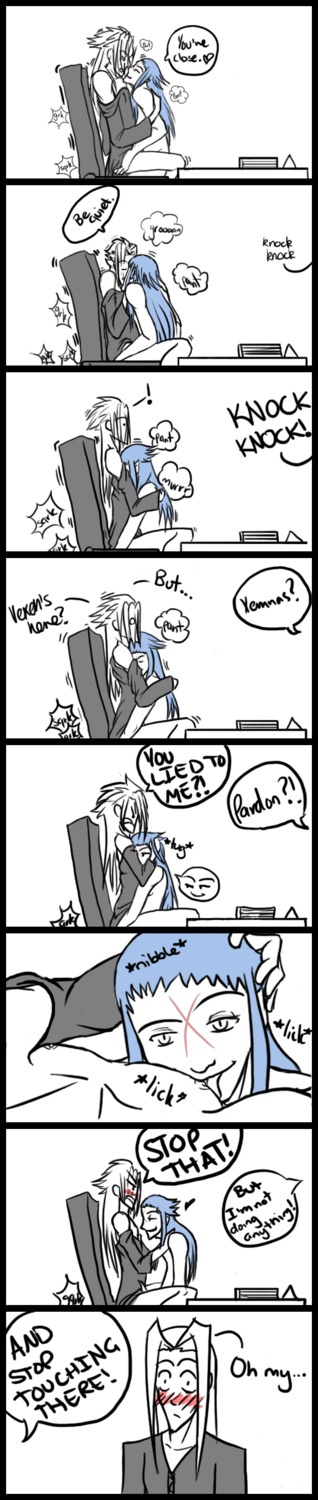 comic disney gay kingdom_hearts male male_only monochrome rule34 saix square_enix tagme vexen xemnas
