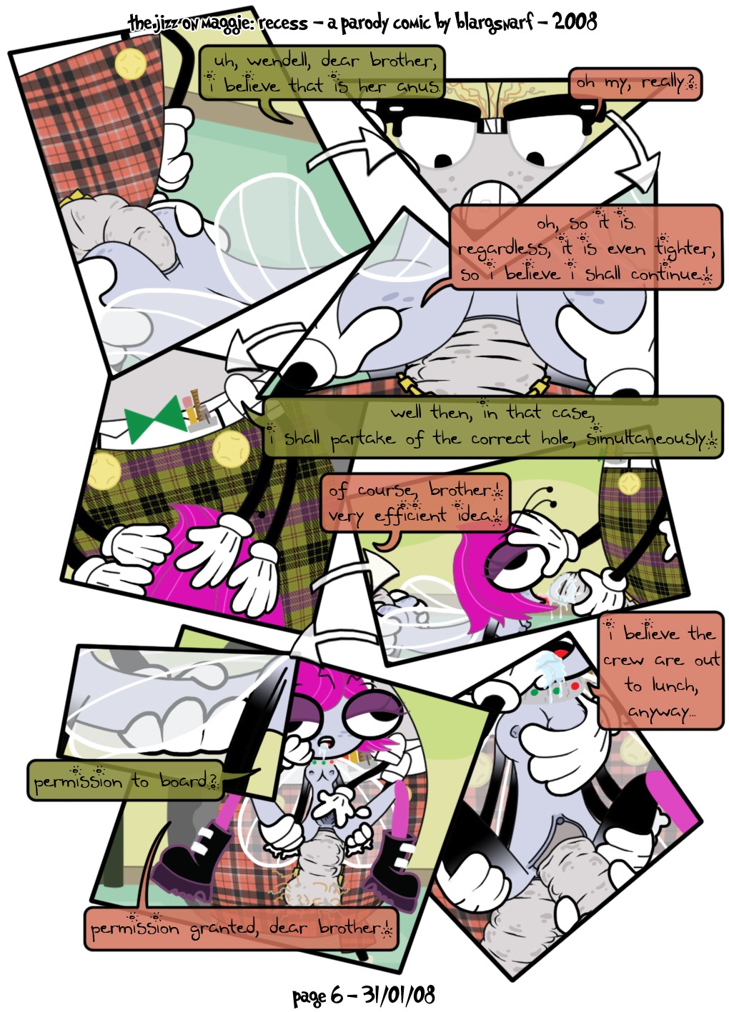 2008 anthro anthro_only anus blargsnarf comic disney disney_channel eugene_(the_buzz_on_maggie) female maggie_pesky male mind_break nipples penis pussy rule34 sex straight tagme the_buzz_on_maggie toon_disney wendell_(the_buzz_on_maggie)