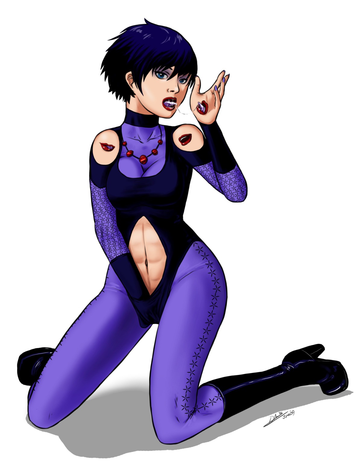 1girls 2009 artist_request female female_only gossip_girl_(character) marvel marvel_comics rule34 solo spider-man_(series) tagme