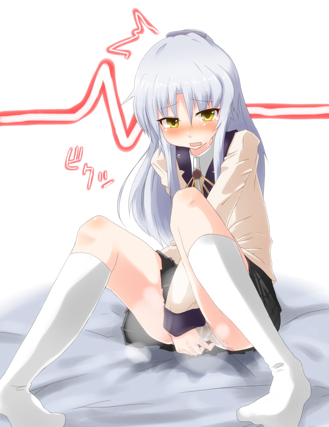 1girls angel_beats! female female_only knee_socks kneehighs kneesocks rule34 socks solo tachibana_kanade tagme white_socks