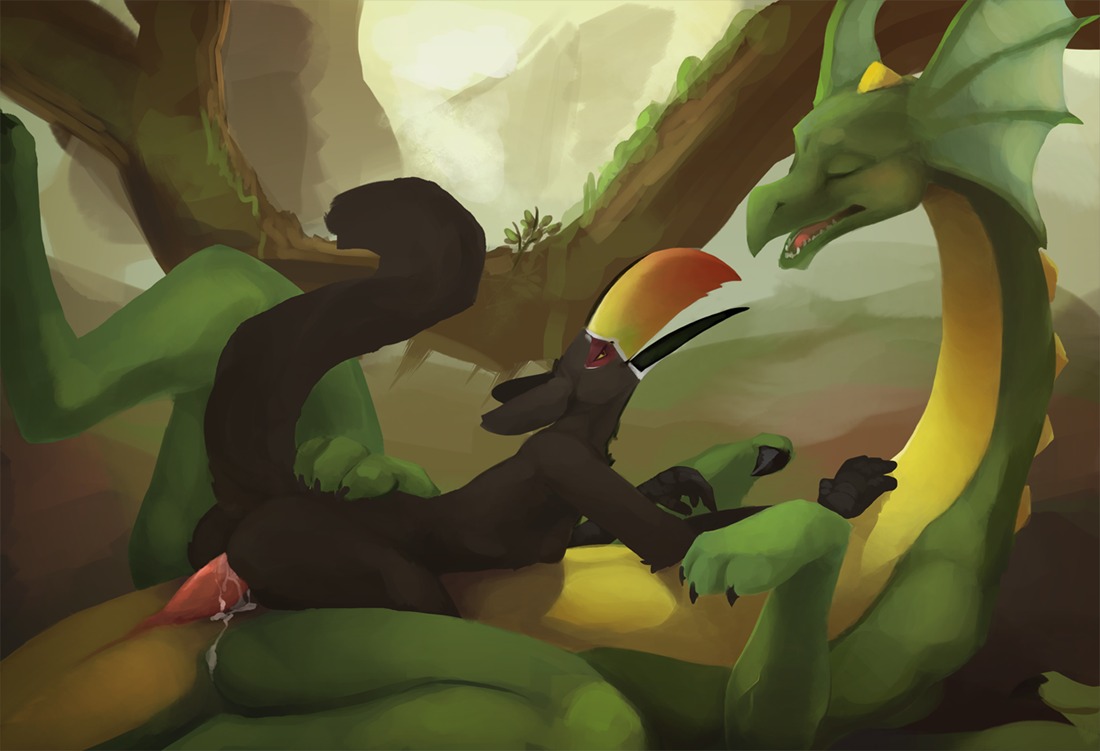 animal_genitalia anthro anthro_on_feral anthro_penetrated aracari avian beak bestiality bird bodily_fluids cloaca cloacal_penis countershading cum cum_in_ass cum_inside dragon duo e621 ear_fins erection eyes_closed felid female female_on_feral female_penetrated feral feral_penetrating feral_penetrating_anthro fin from_front_position genital_fluids genitals gryphon hybrid interspecies larger_male leopard lying male male/female male_on_anthro male_penetrating male_penetrating_female mammal melanistic mira_(wetchop) mythological_avian mythological_creature mythological_scalie mythology nude on_back open_mouth outside pantherine penetration penile penile_penetration penis penis_in_vagina piciform raised_tail reverse_missionary_position scalie sex size_difference slither_(slither) smaller_female smaller_penetrated tail toucan vaginal vaginal_penetration wetchop wings