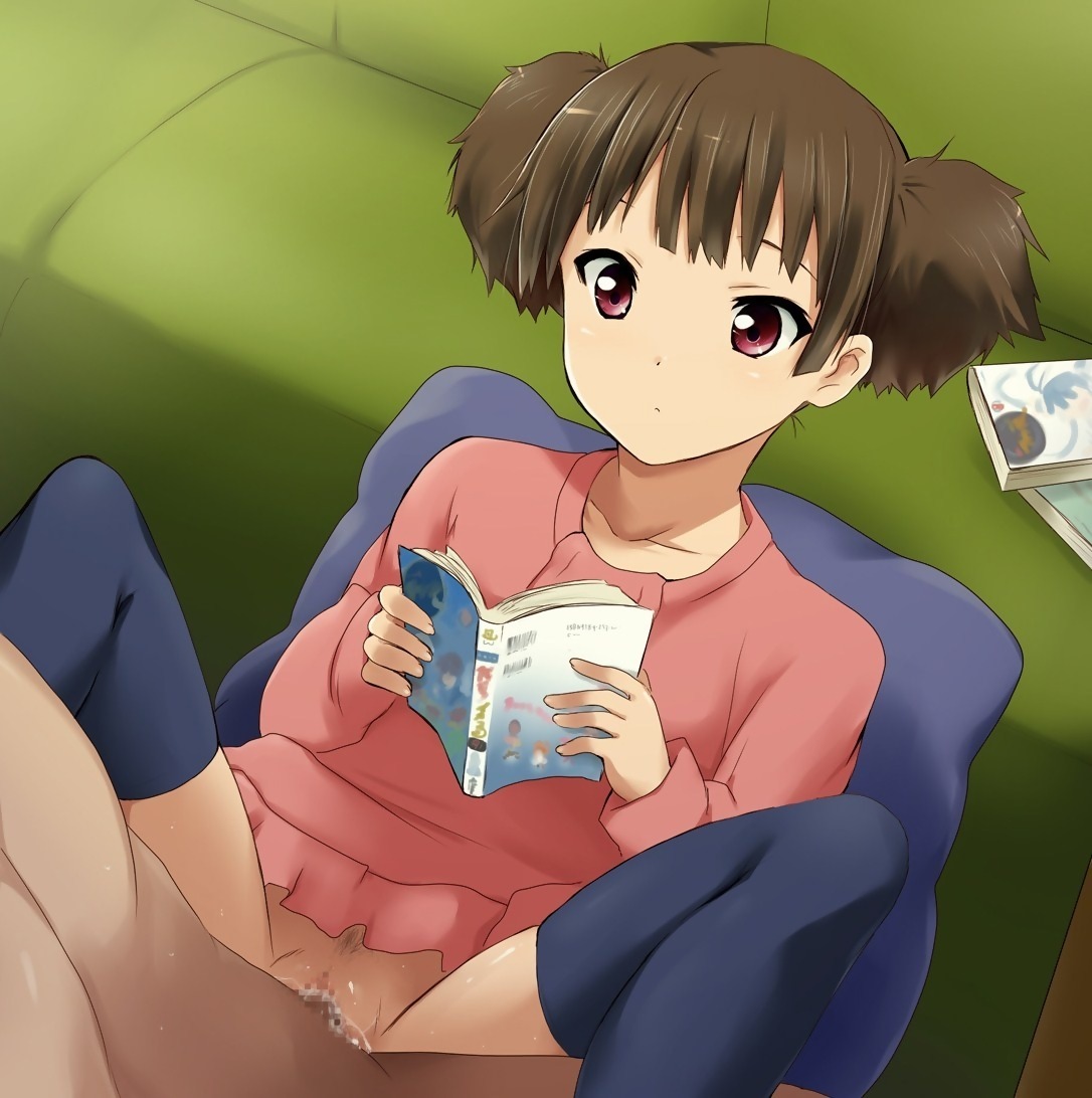 artist_request book bottomless brown_hair censored expressionless female human human_only jun_suzuki_(k-on!) k-on! kaiga lying_on_back male on_back open_book pubic_hair pussy pussy_juice reading rule34 sex short_twintails spread_legs straight thighhighs tied_hair twintails vaginal_penetration