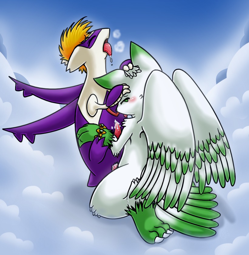 anal anthro breath canid canine digital_media_(artwork) duo e621 erection fan_character feathered_wings feathers fox generation_3_pokemon genitals interspecies latios legendary_pokemon male male/male male_penetrated male_penetrating male_penetrating_male mammal nintendo outside penetration penis pierre_(spongepierre) pokemon pokemon_(species) purple_body purple_skin scalie sereos_(character) sex vavacung wings