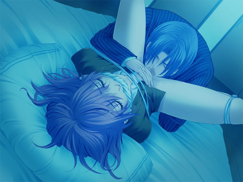 2boys arms_behind_back bondage bottomless fellatio frogtie gag koibito_yugi_(game) legs_held_open long_hair male multiple_boys multiple_males oral pillow reverse_forced_oral rule34 shuuhei_aikawa spread_legs suit tied yaoi yuuta_aikawa
