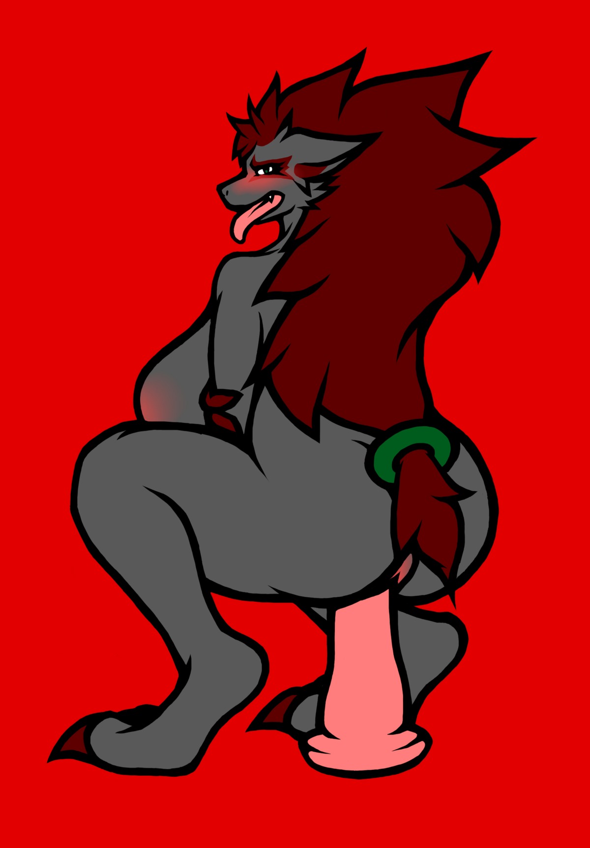 anthro ass blush breasts color dildo female female_only fur furry insertion masturbation nude pokemon pokemon_(species) pokemon_bw rule34 solo squatting tagme tongue tongue_out zoroark