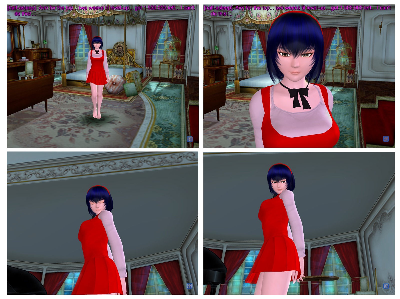 1girls asian_female barefoot bed bedroom breasts facing_viewer female female_only indoors looking_at_viewer medium_breasts red_dress rule34 short_dress tagme yoko_tsuno yoko_tsuno_(character)