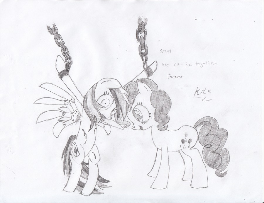 black_and_white cupcakes_(mlp_fanfic) duo e621 earth_pony equid equine feathered_wings feathers female feral friendship_is_magic hasbro horse kitsuneymg mammal monochrome my_little_pony mythological_creature mythological_equine mythology pegasus pinkie_pie_(mlp) pony quadruped rainbow_dash_(mlp) simple_background tail white_background wings