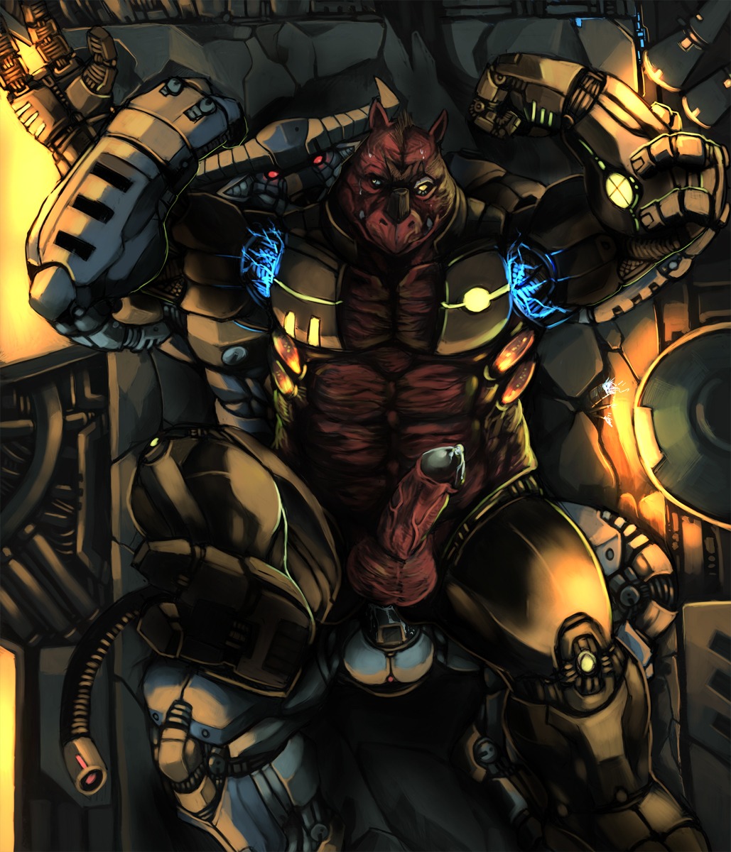 abs anal anthro balls bodily_fluids bovid bovine cum cum_in_ass cum_inside cybernetics cyborg duo e621 erection european_mythology genital_fluids genitals glowing greek_mythology hi_res kiryu machine male male/male male_penetrated male_penetrating male_penetrating_male mammal minotaur mythology penetration penis precum rhinoceros robot sex sweat vein